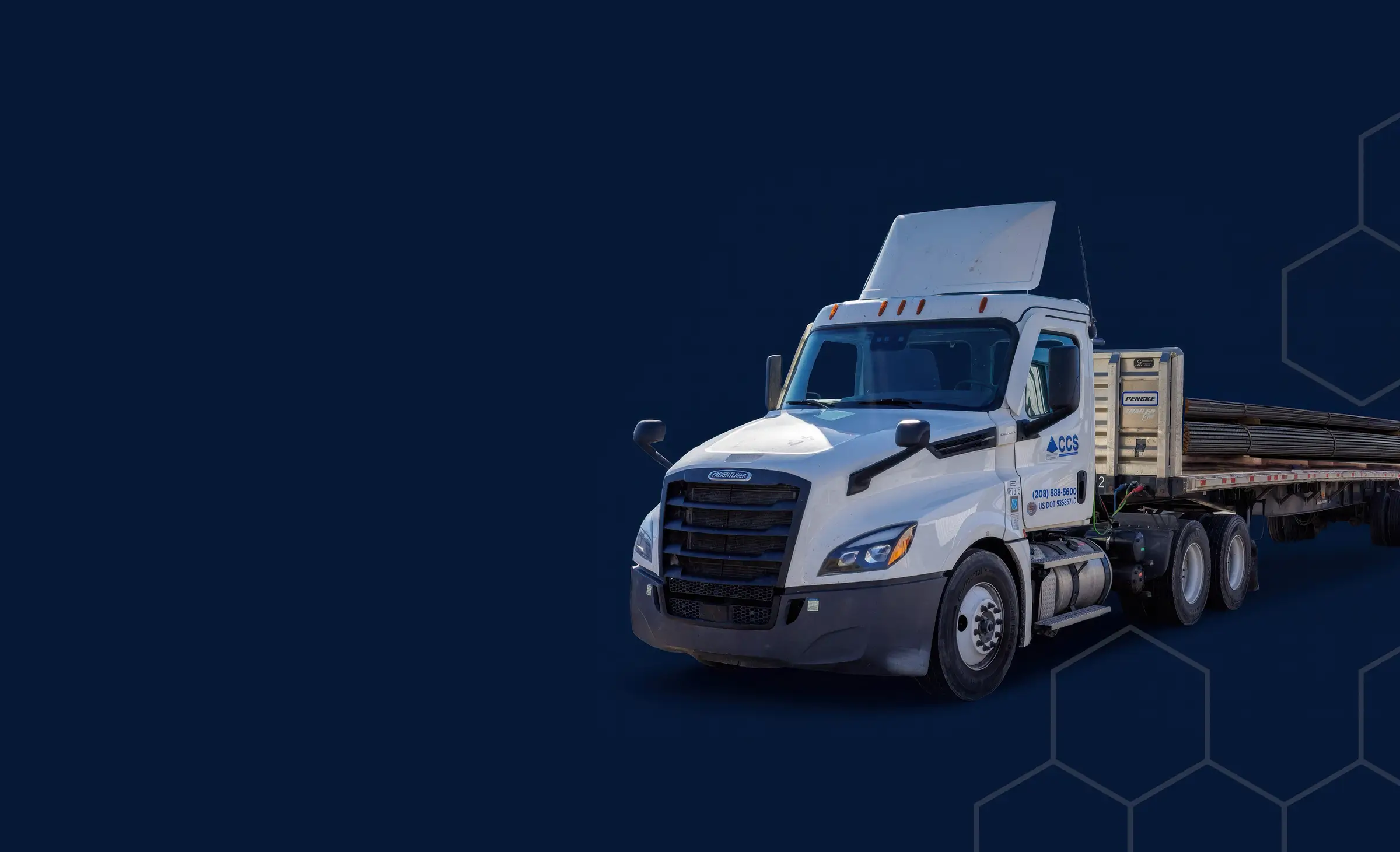 CCS rebar delivery semi truck